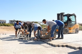 Didim Belediyesi Parke Taşı Döşeme Çalışmalarını Sürdürüyor